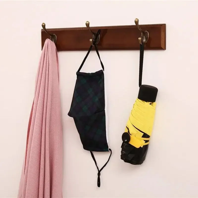 Porte manteau mural crochets rustique plateau bois massif