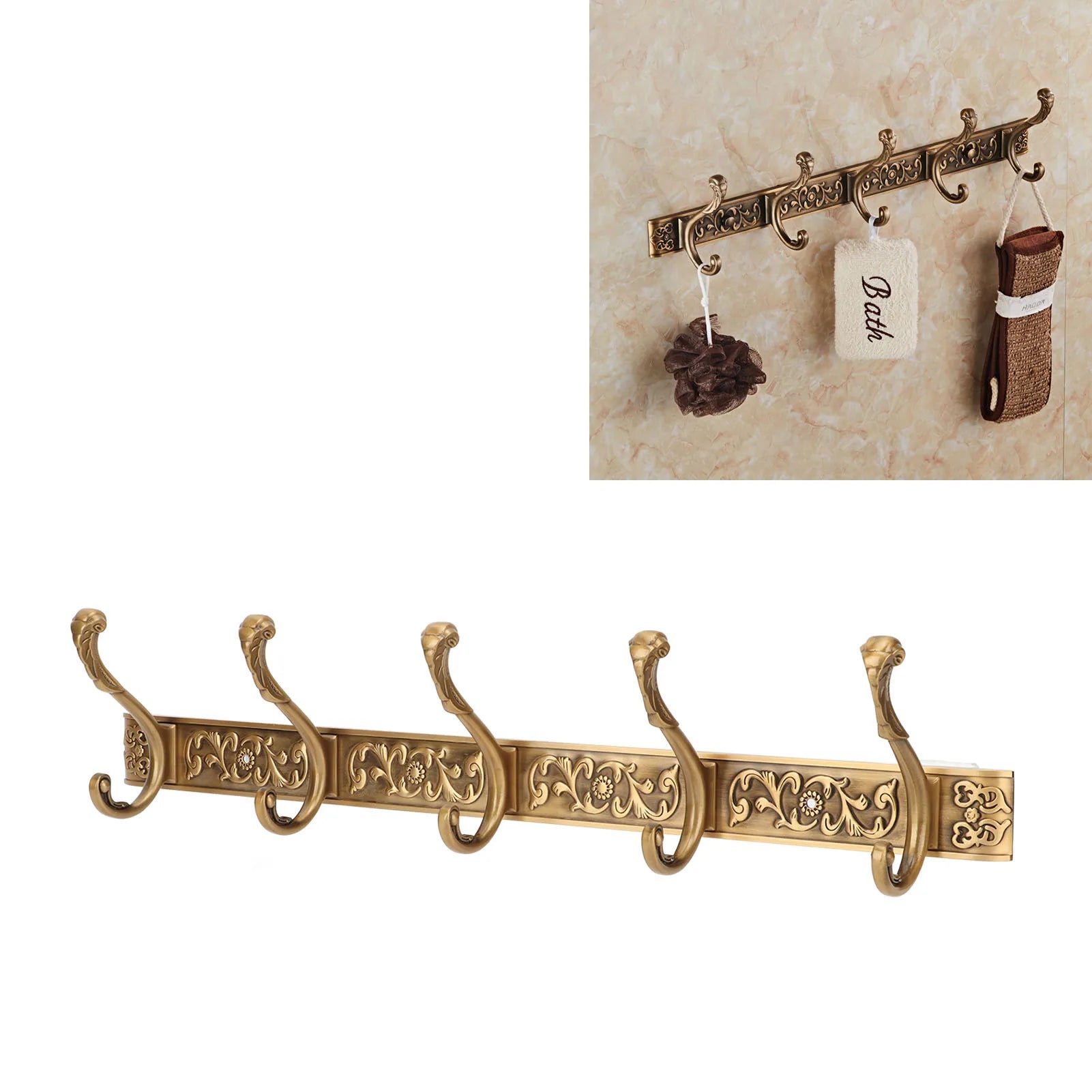 Porte manteau mural crochets style ancien
