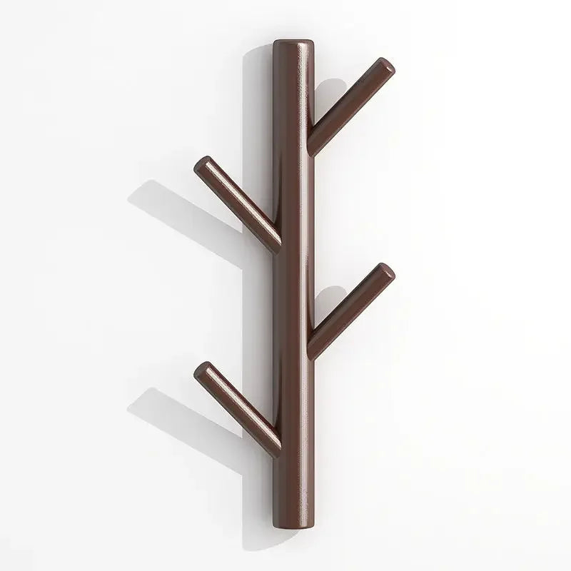 Porte manteau mural en bois clair branche d'arbre