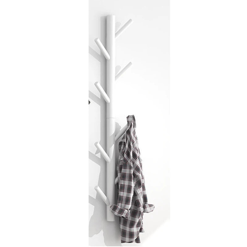 Porte manteau mural en bois clair branche d'arbre