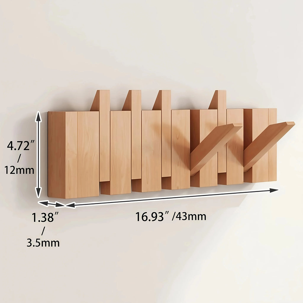Porte manteau mural en bois design piano