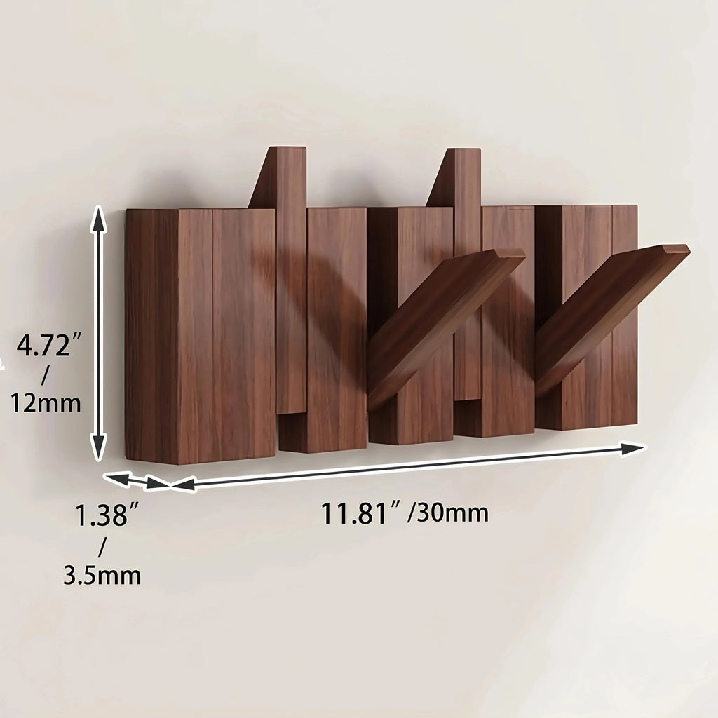 Porte manteau mural en bois design piano