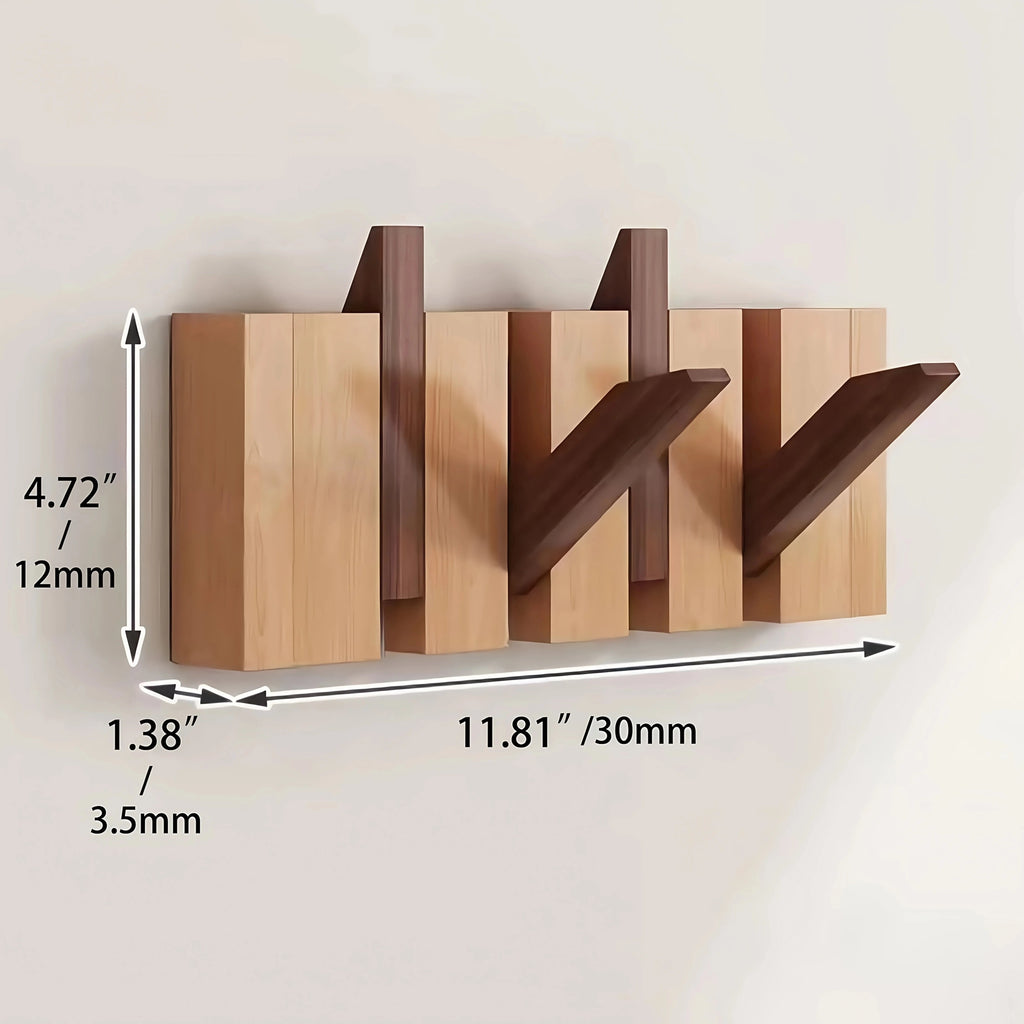 Porte manteau mural en bois design piano