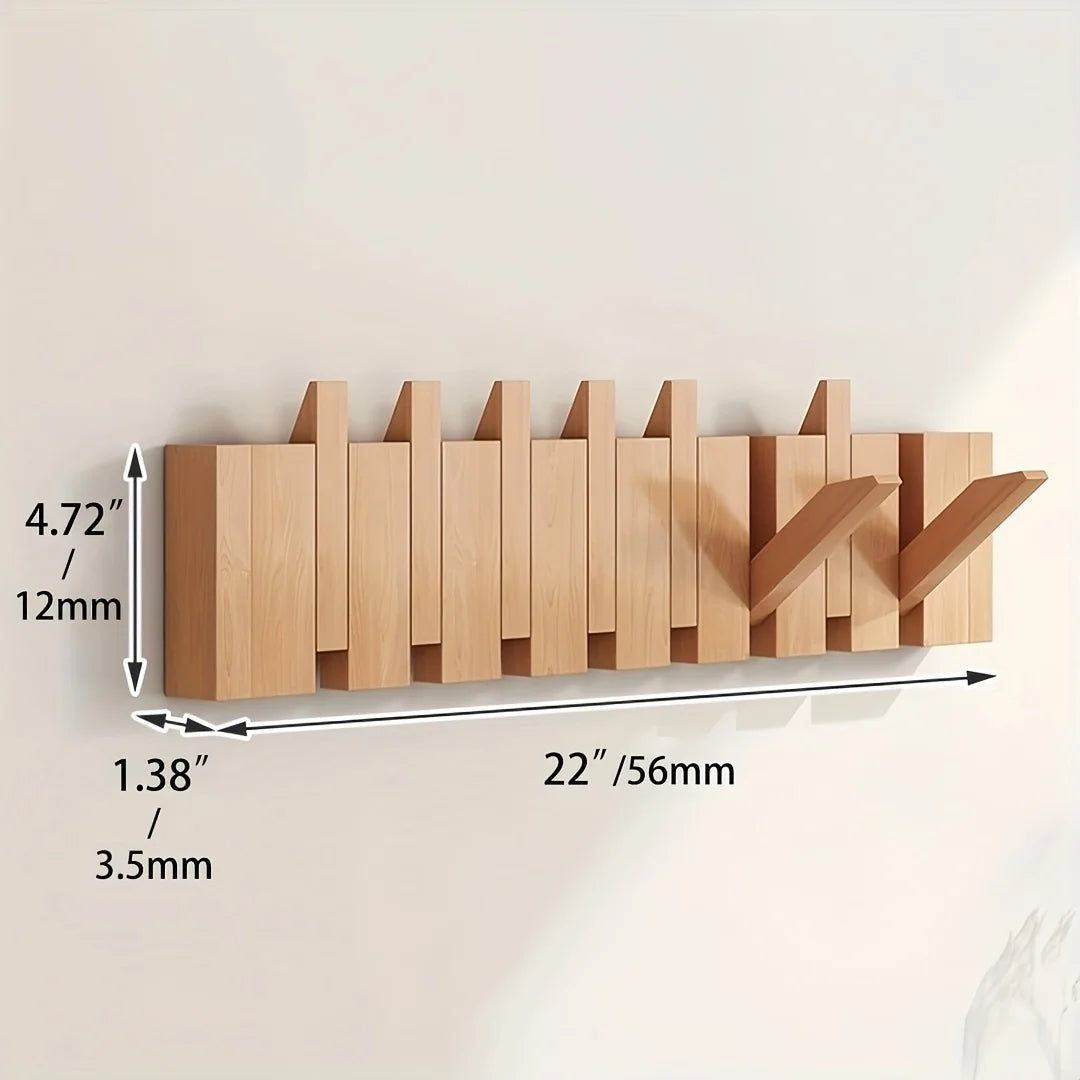 Porte manteau mural en bois design piano