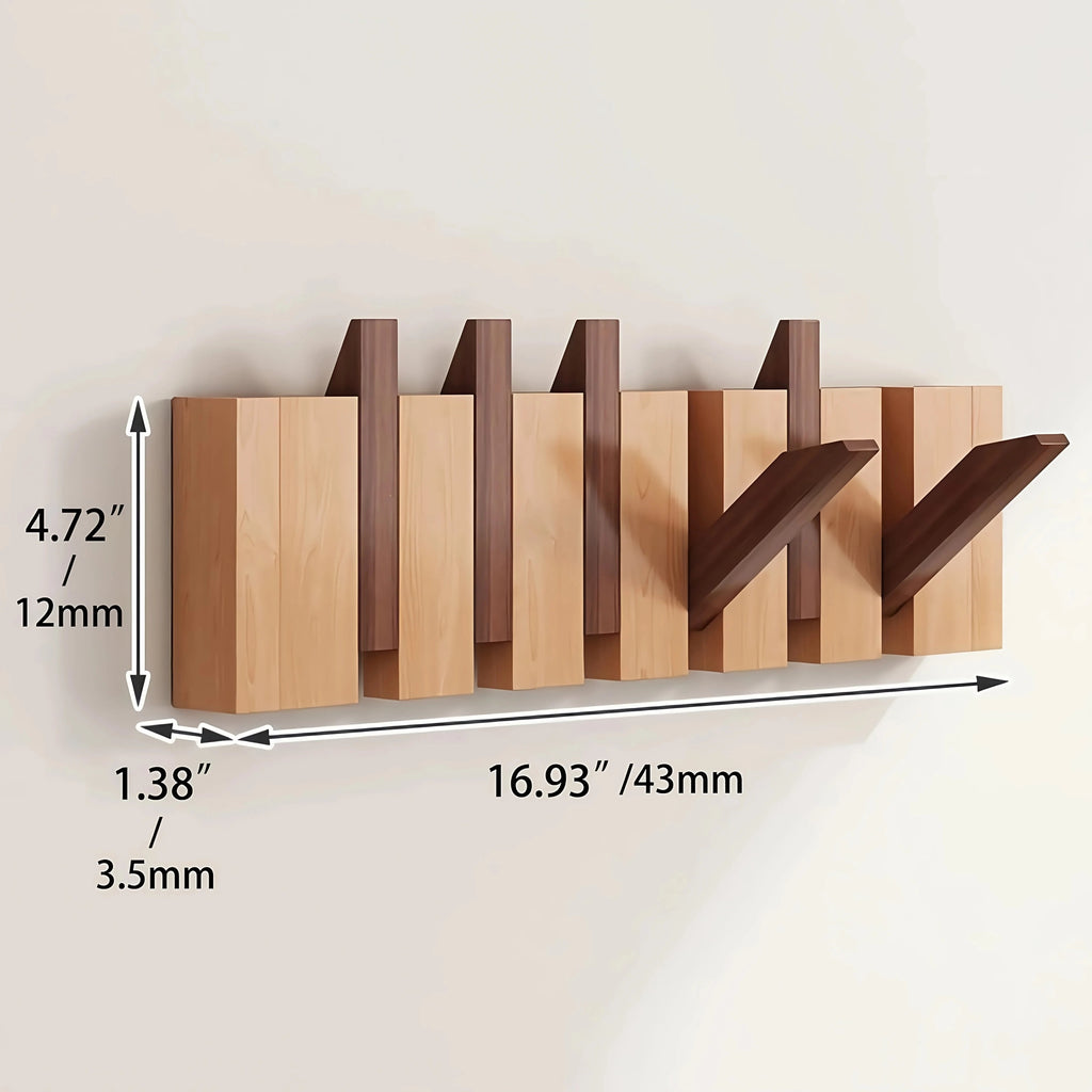 Porte manteau mural en bois design piano