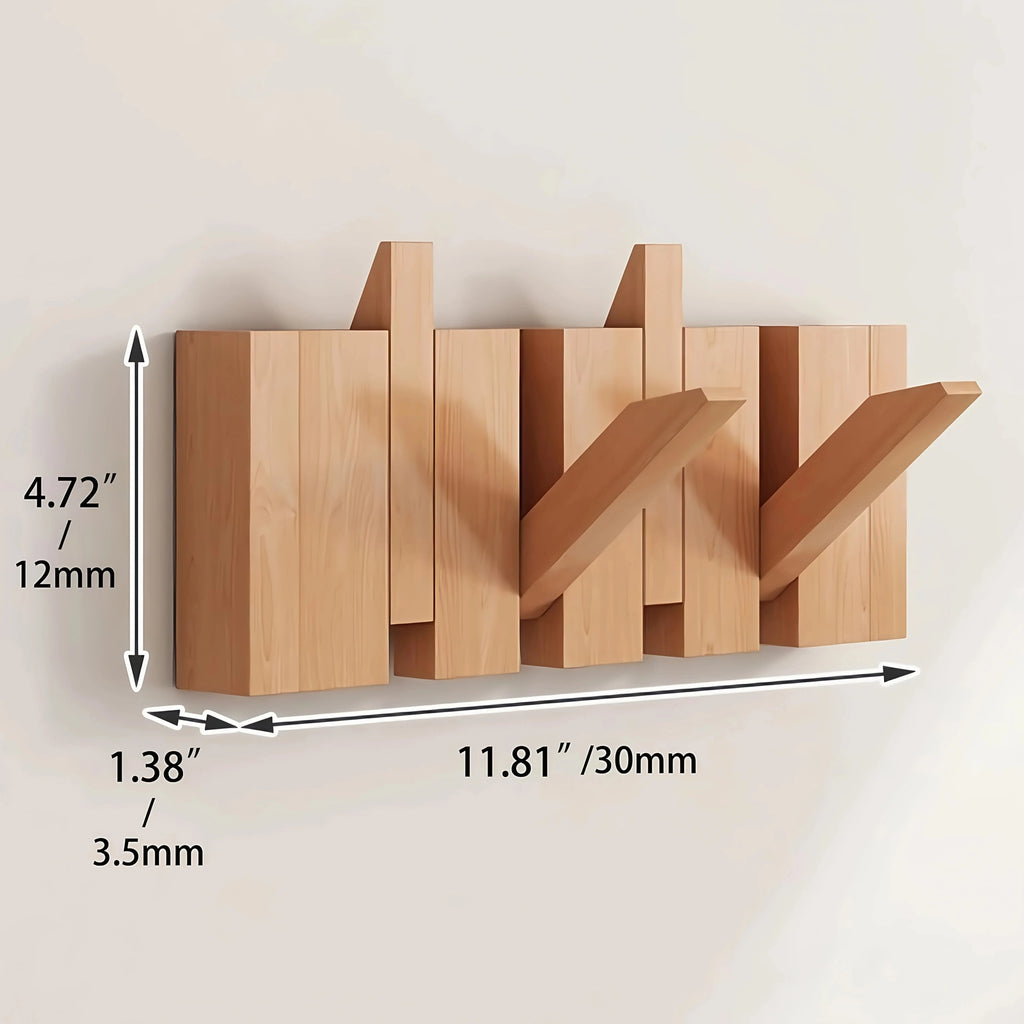 Porte manteau mural en bois design piano