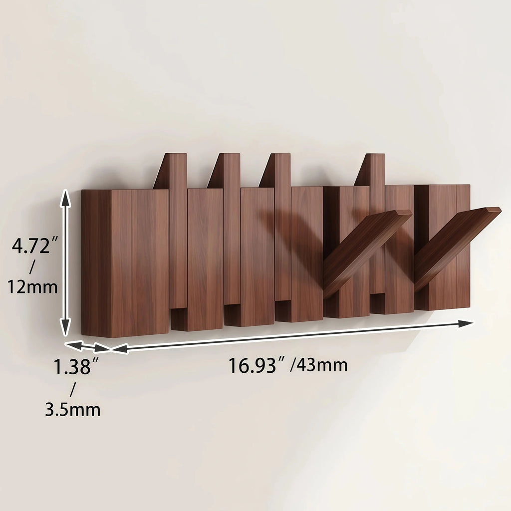 Porte manteau mural en bois design piano