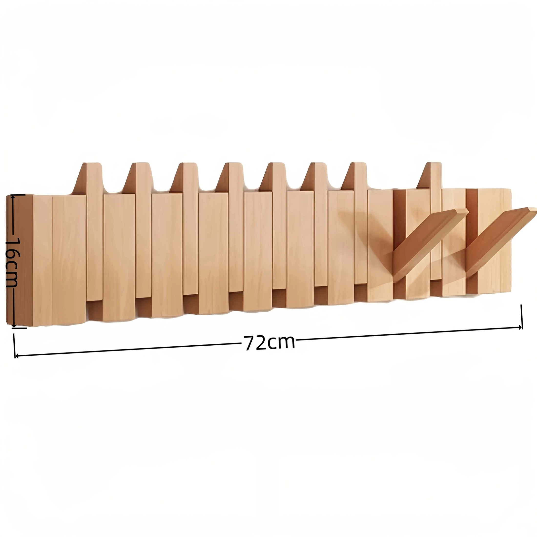 Porte manteau mural en bois design piano