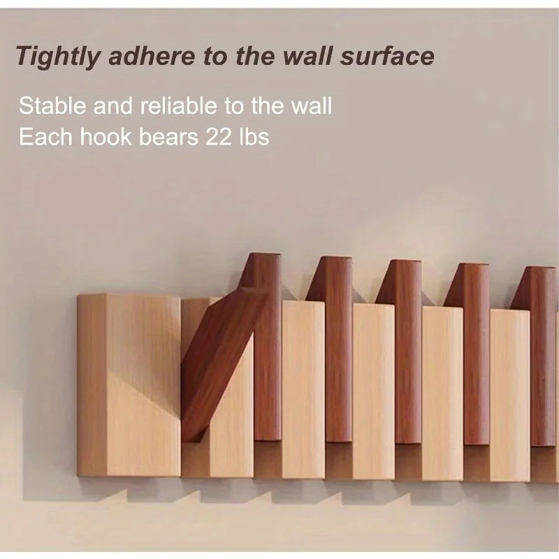Porte manteau mural en bois design piano