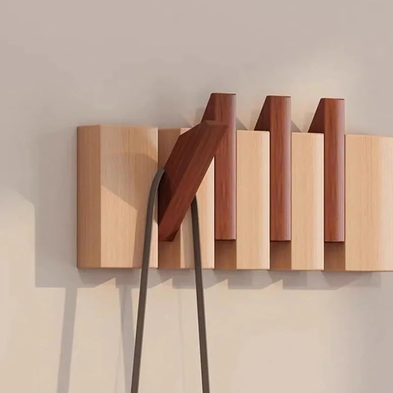 Porte manteau mural en bois design piano