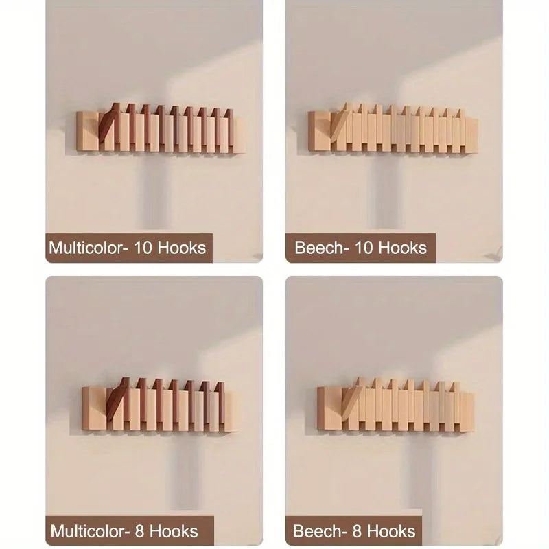 Porte manteau mural en bois design piano