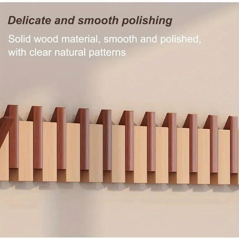 Porte manteau mural en bois design piano