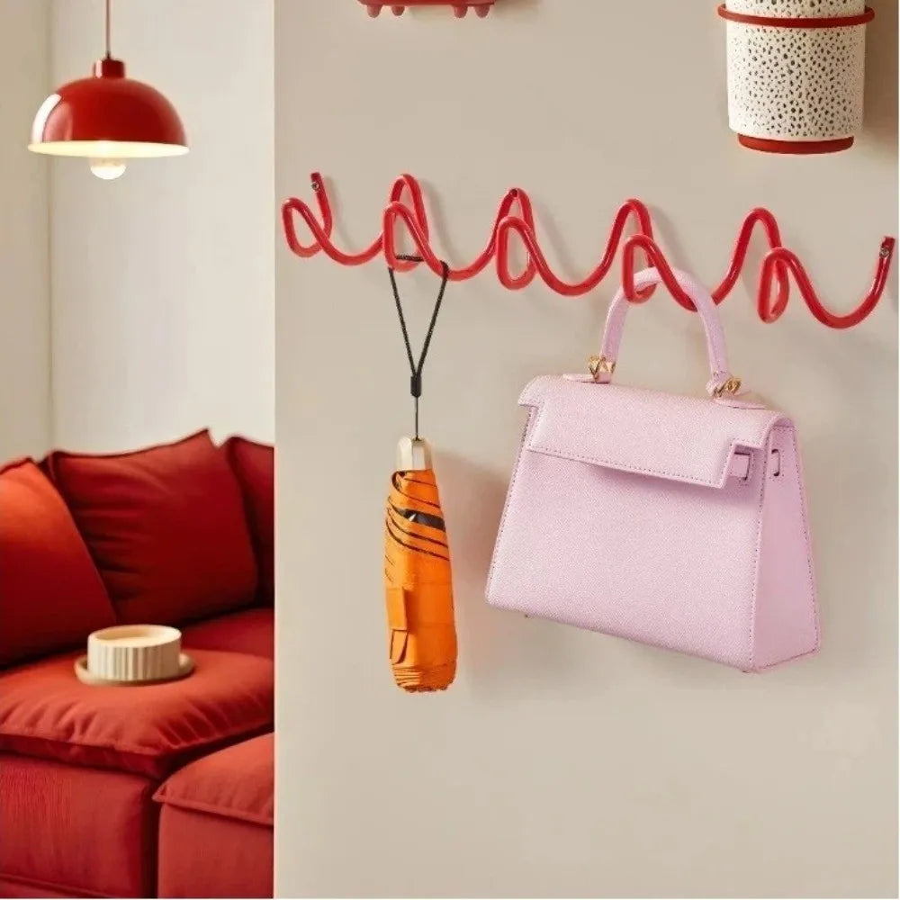 Porte manteau mural original zig zag différents couleurs