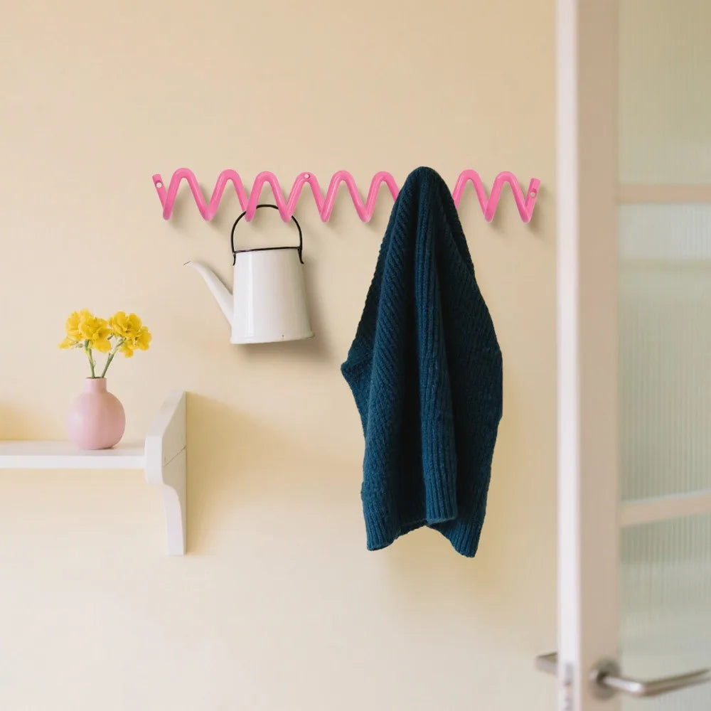 Porte manteau mural original zig zag différents couleurs