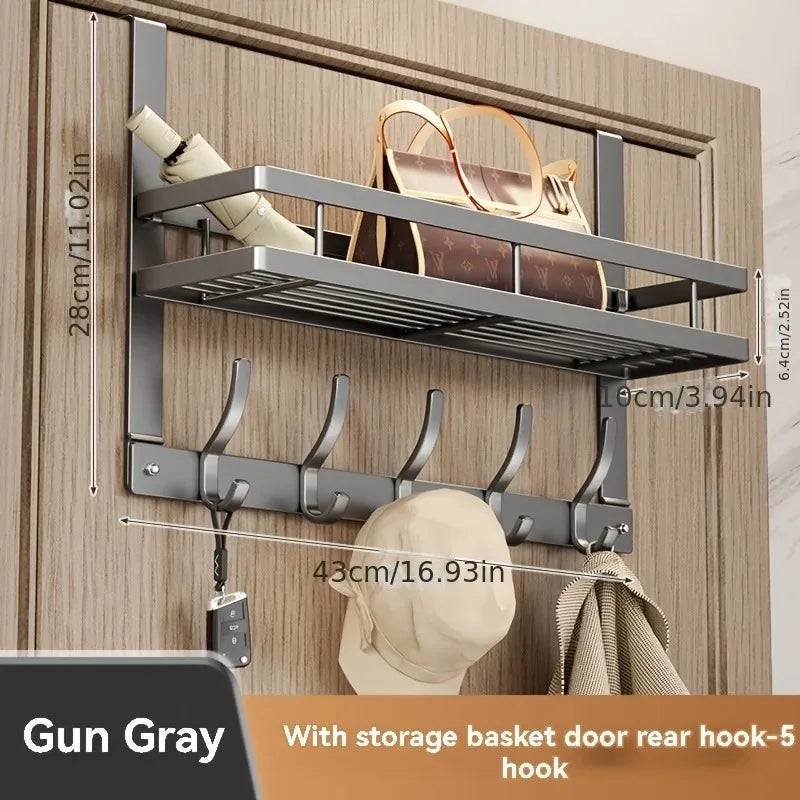 Porte manteau porte avec un étagère