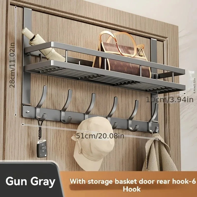Porte manteau porte avec un étagère