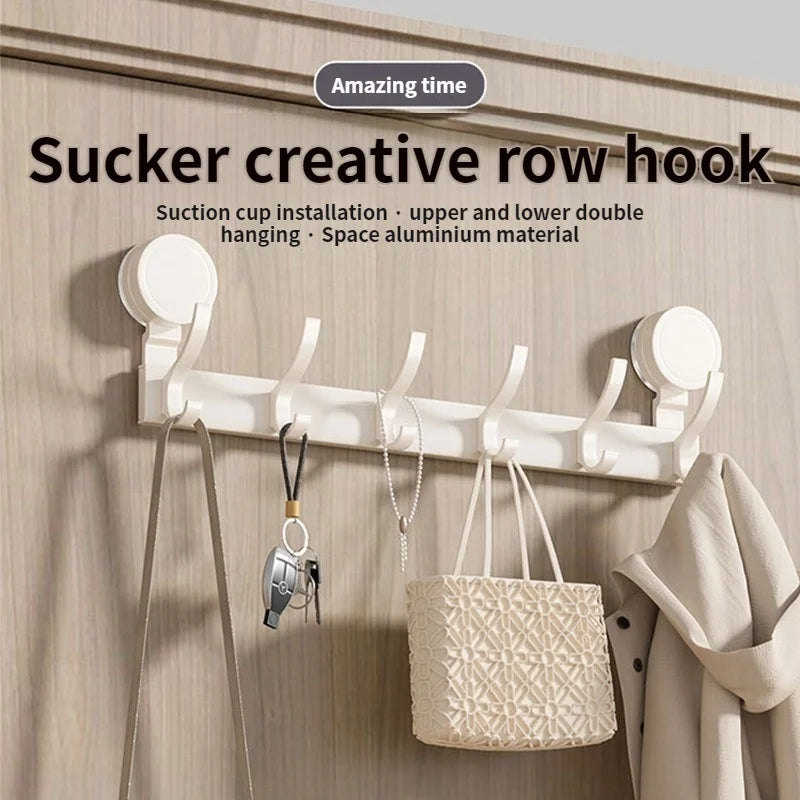 Porte manteau sans percer avec crochets