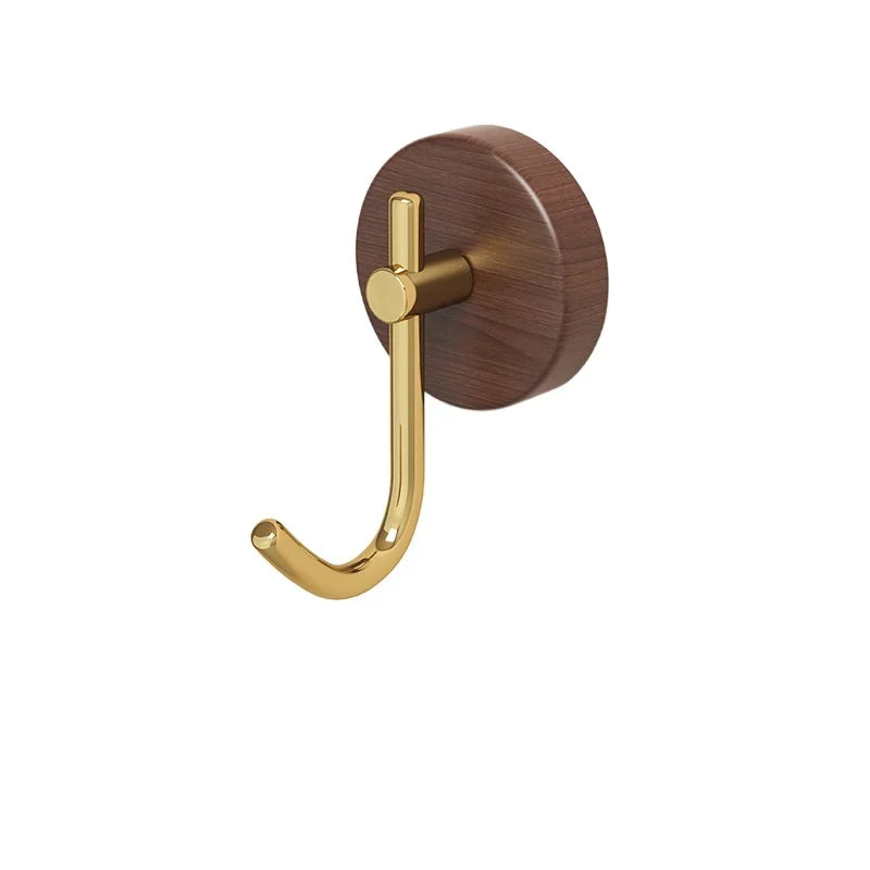 Porte manteau sans percer crochet auto adhésif simple en bois massif