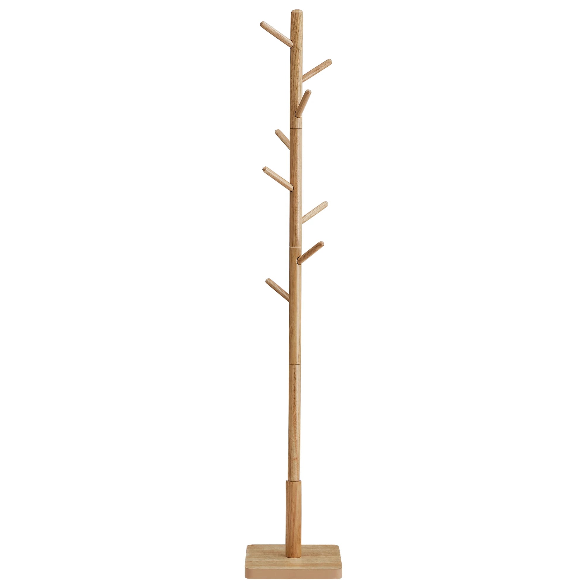 Porte manteau sur pied en bois d'hévéa