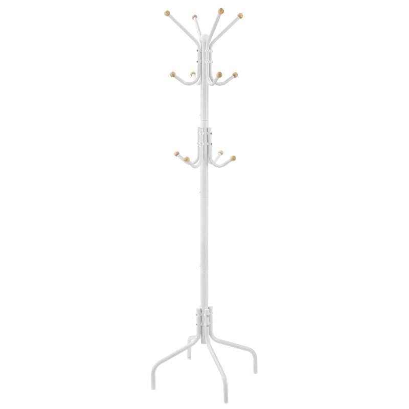 Porte manteau sur pied perroquet métal blanc