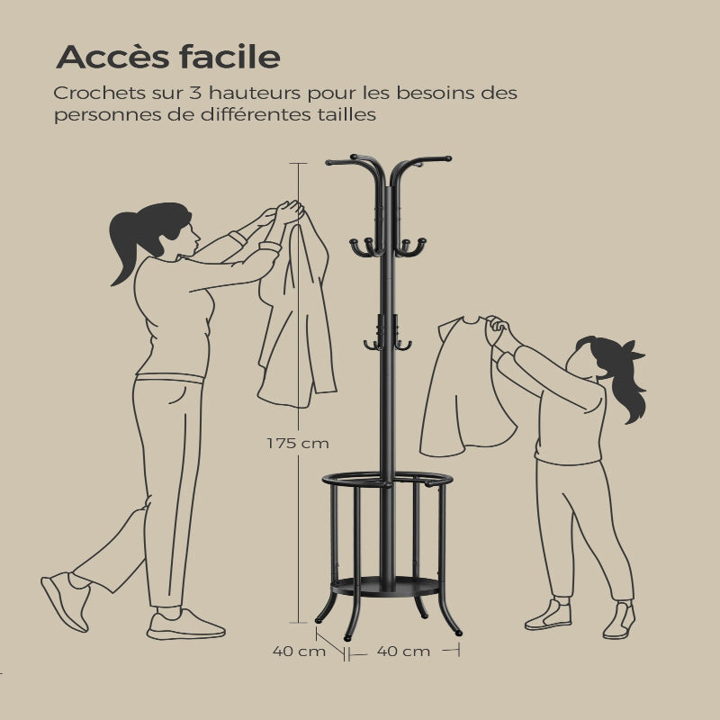 Démonstration porte manteau sur pied perroquet porte parapluie 