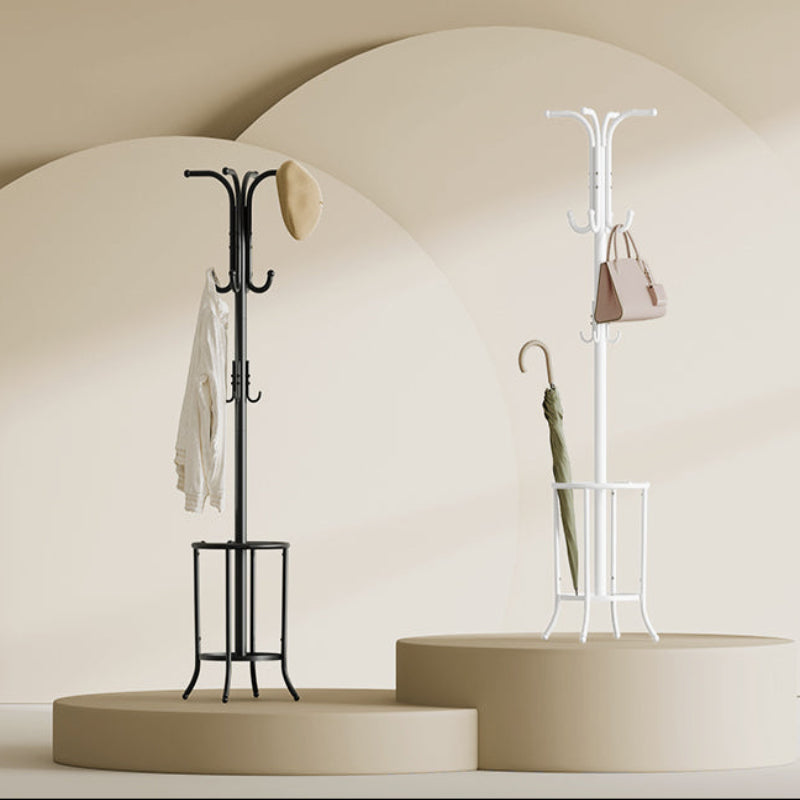 Porte manteau sur pied perroquet porte parapluie variante blanc et noir 