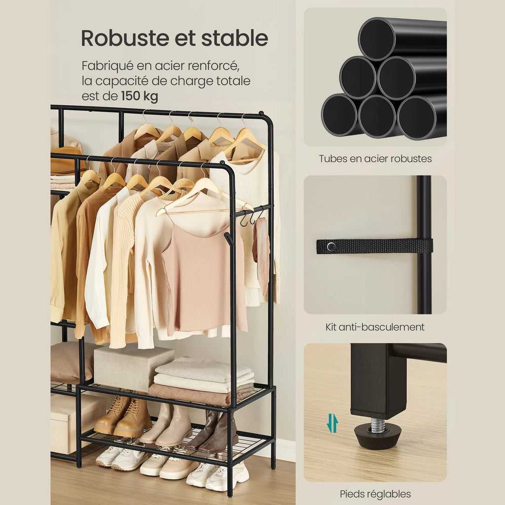 Porte manteau vestiaire 7 étagères
