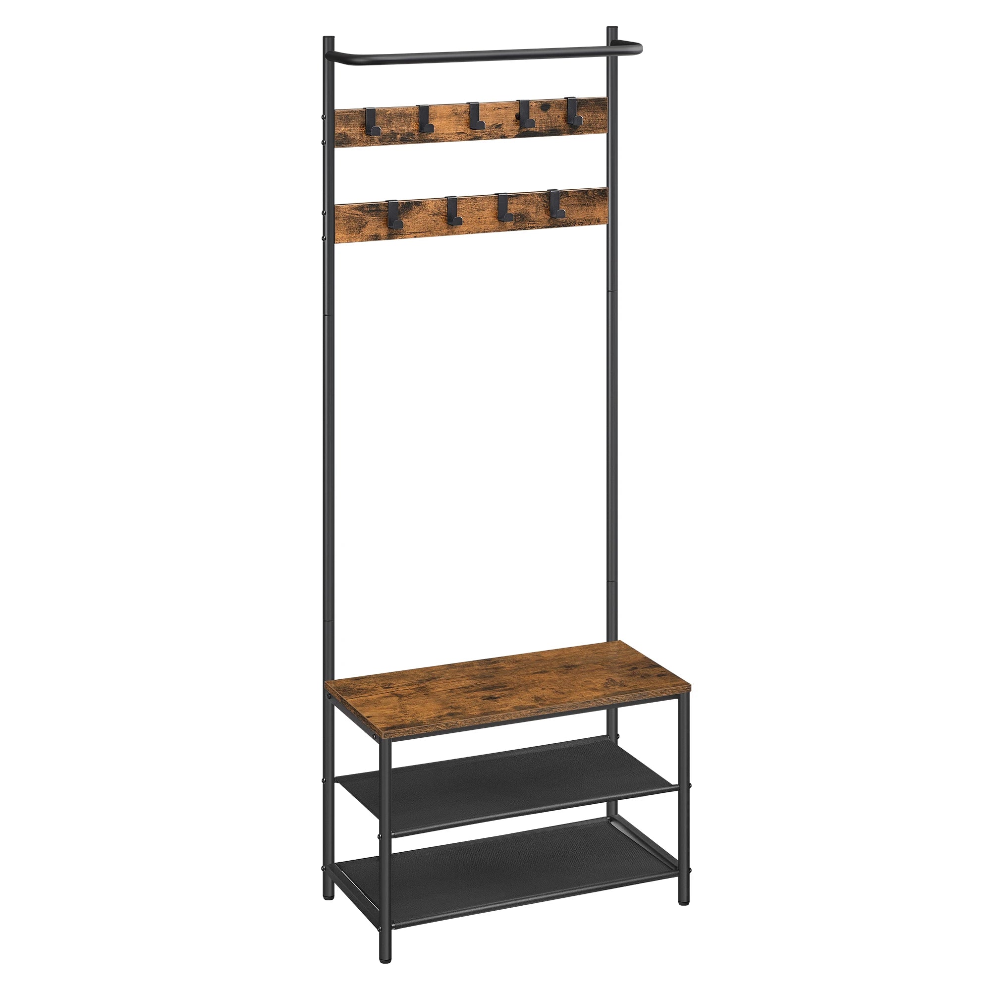 Porte manteau vestiaire avec banc et étagère