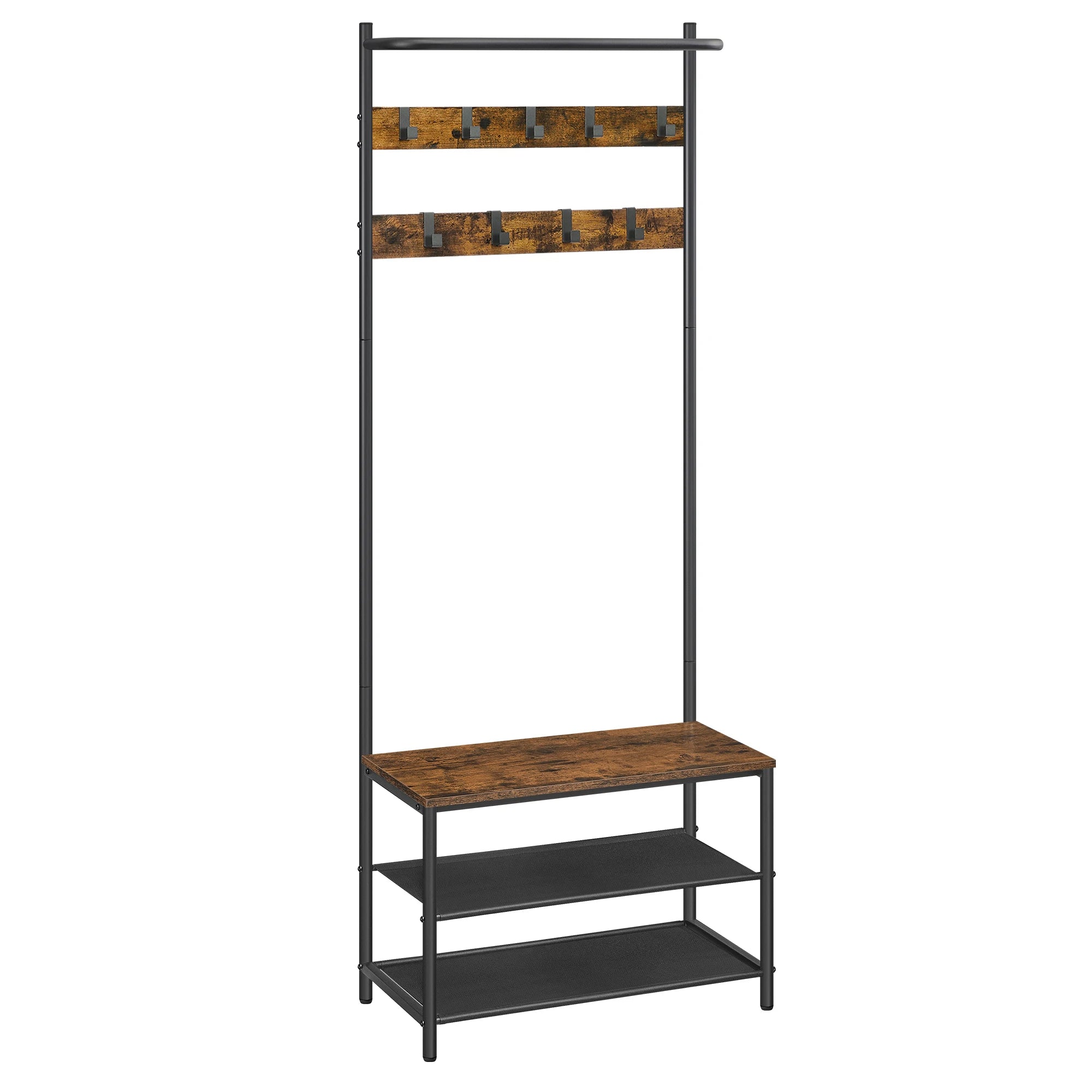 Porte manteau vestiaire avec banc et étagère