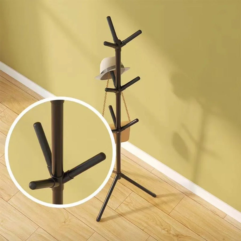 Porte manteau noir support en sol en forme de branche d'arbre