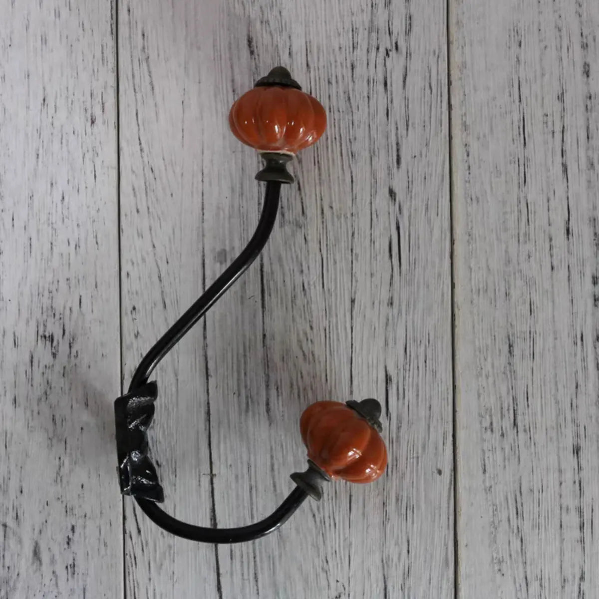 Porte manteau crochet en forme de citrouille en céramique
