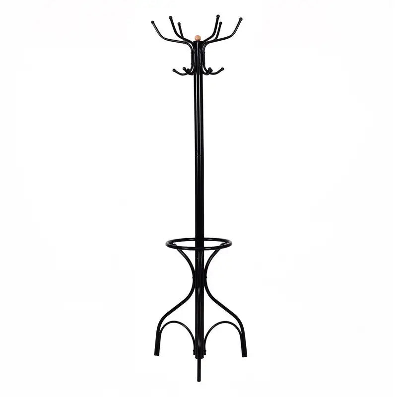 Porte manteau perroquet en métal moderne noir 12 crochets double arche