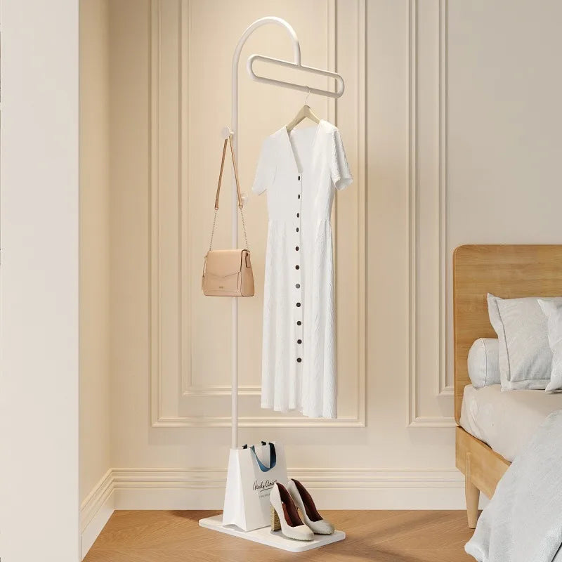 Porte manteau blanc verticale mobile