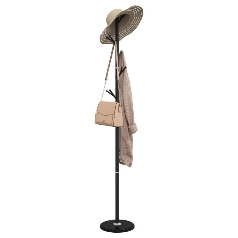 Porte-manteau noir 175 cm en fer thermolaqué