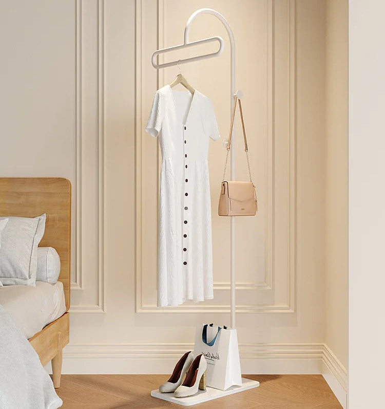 Porte manteau blanc verticale mobile