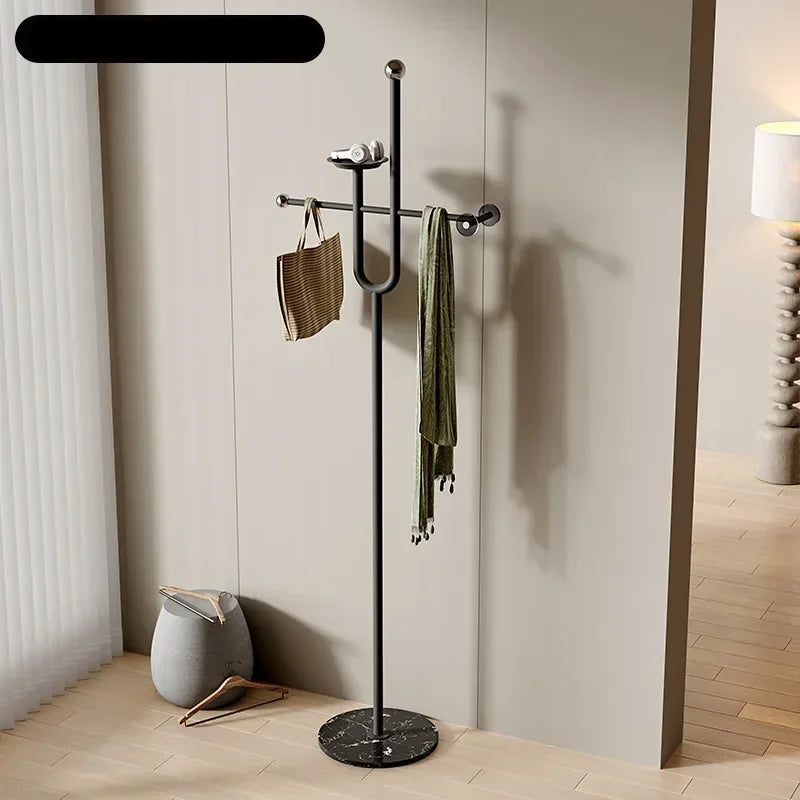 Porte manteau design en aluminium plateau marbré