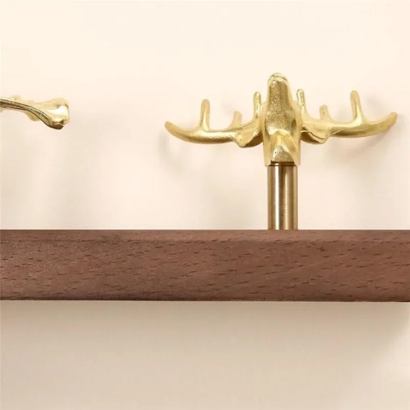 Porte manteau mural en bois combinaison d'animaux