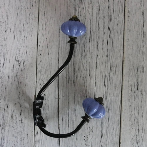 Porte manteau crochet en forme de citrouille en céramique