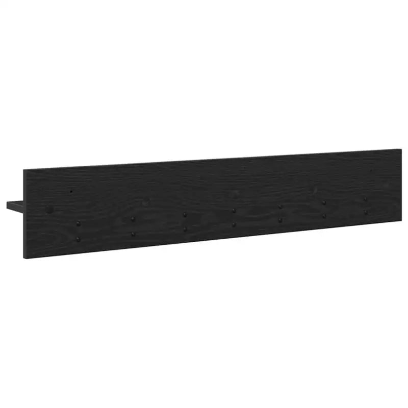 Porte manteau noir avec étagère mural finition chêne