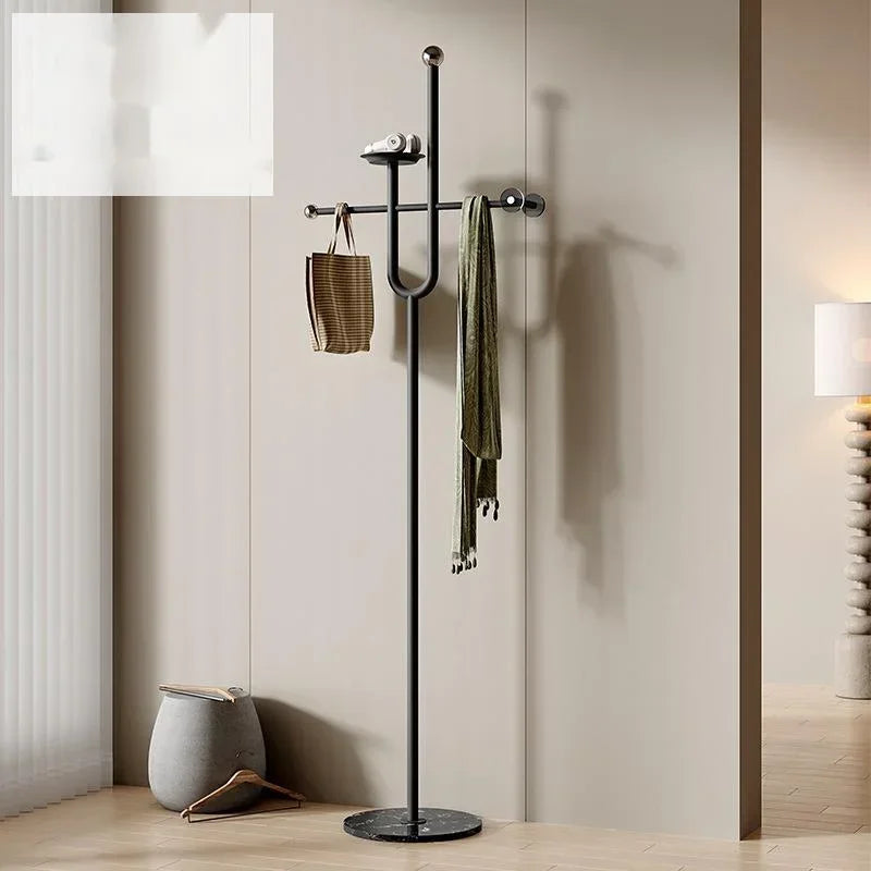 Porte manteau design en aluminium plateau marbré