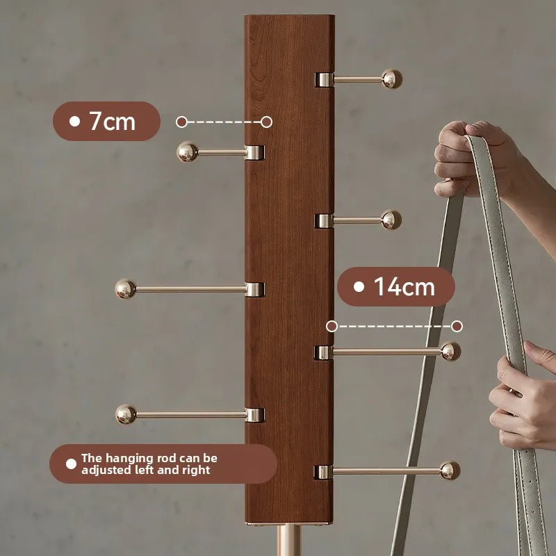 Porte-manteau design en bois massif et acier inoxydable