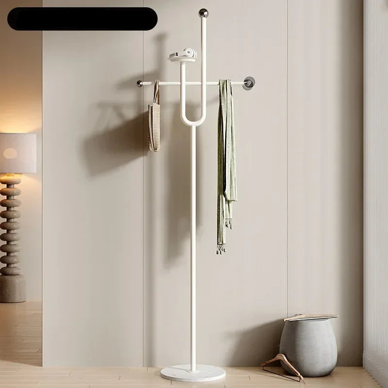 Porte manteau design en aluminium plateau marbré