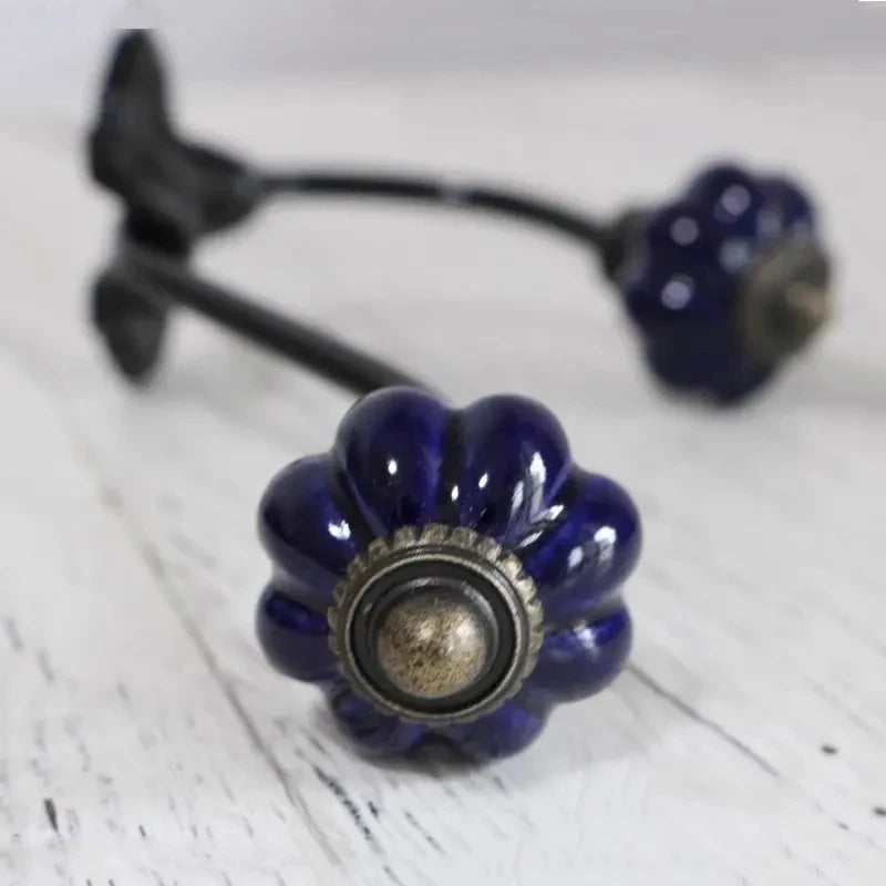 Porte manteau crochet en forme de citrouille en céramique