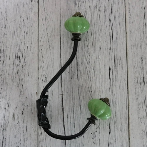 Porte manteau crochet en forme de citrouille en céramique