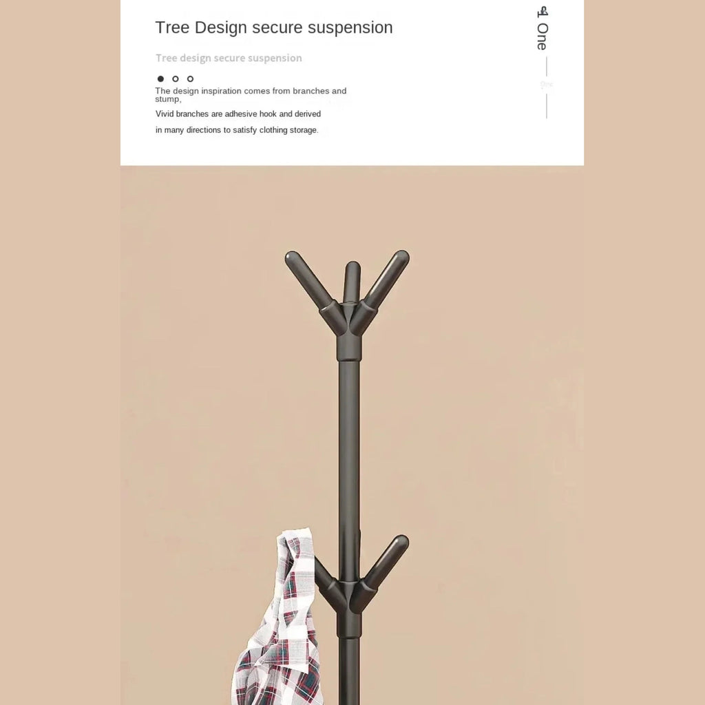 Porte manteau noir support en sol en forme de branche d'arbre