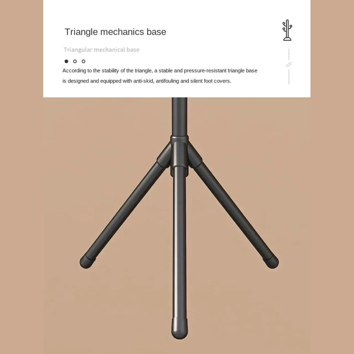 Porte manteau noir support en sol en forme de branche d'arbre