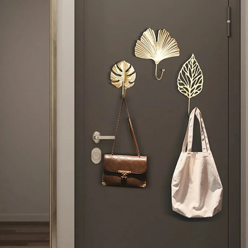 Porte manteau mural crochet feuille