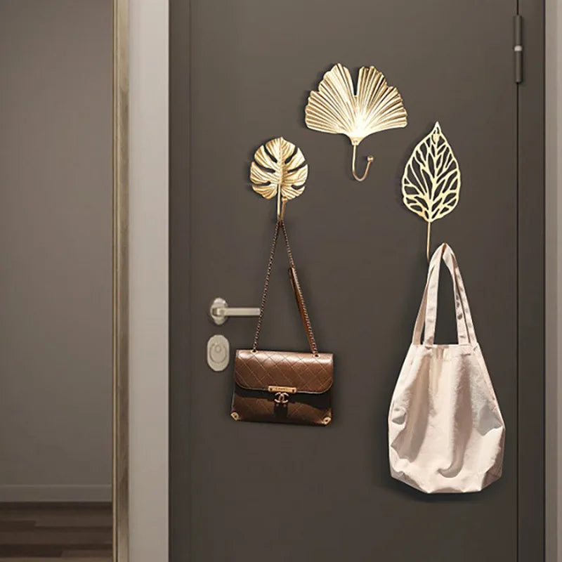 Porte manteau mural crochet feuille