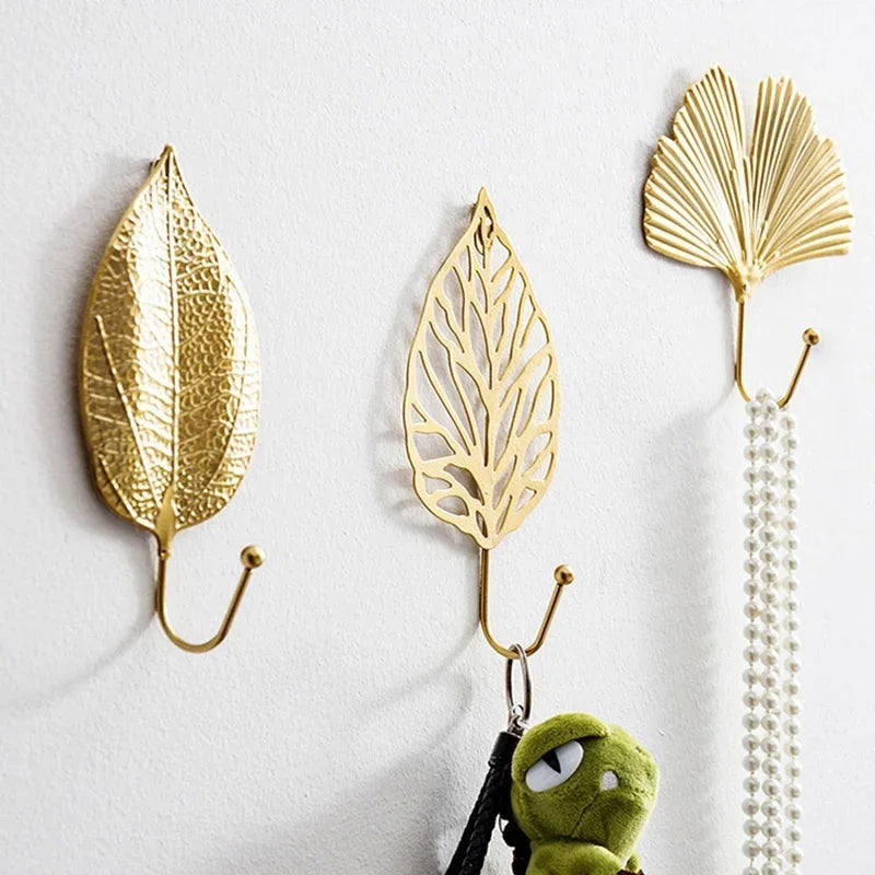 Porte manteau mural crochet feuille