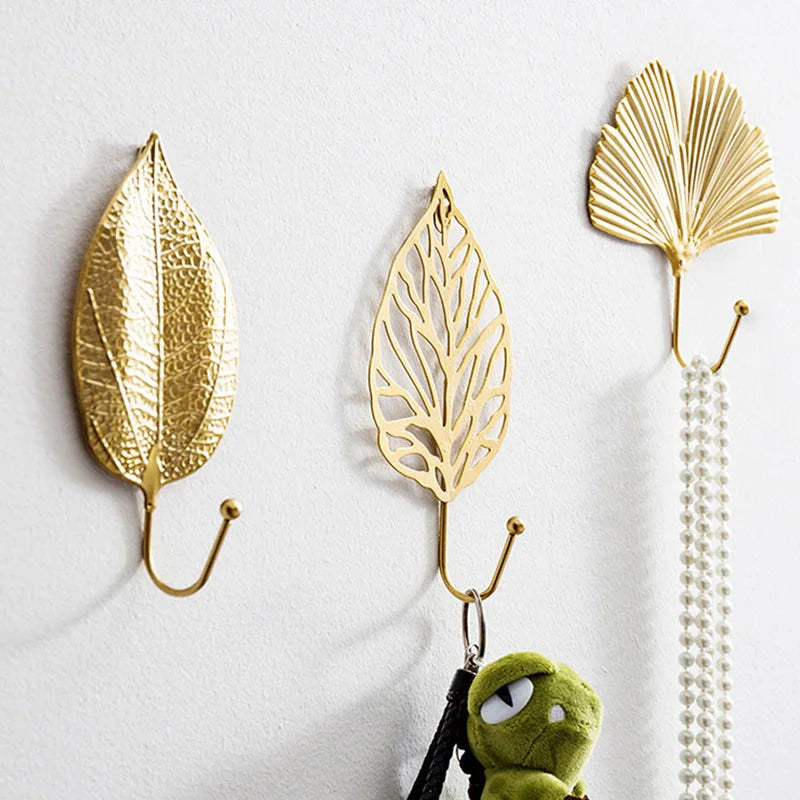 Porte manteau mural crochet feuille